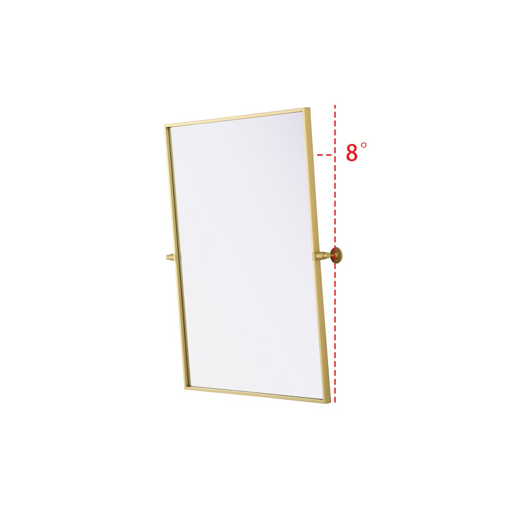 Amoura 27X36 Pivot Mirror In Brass. Picture 5