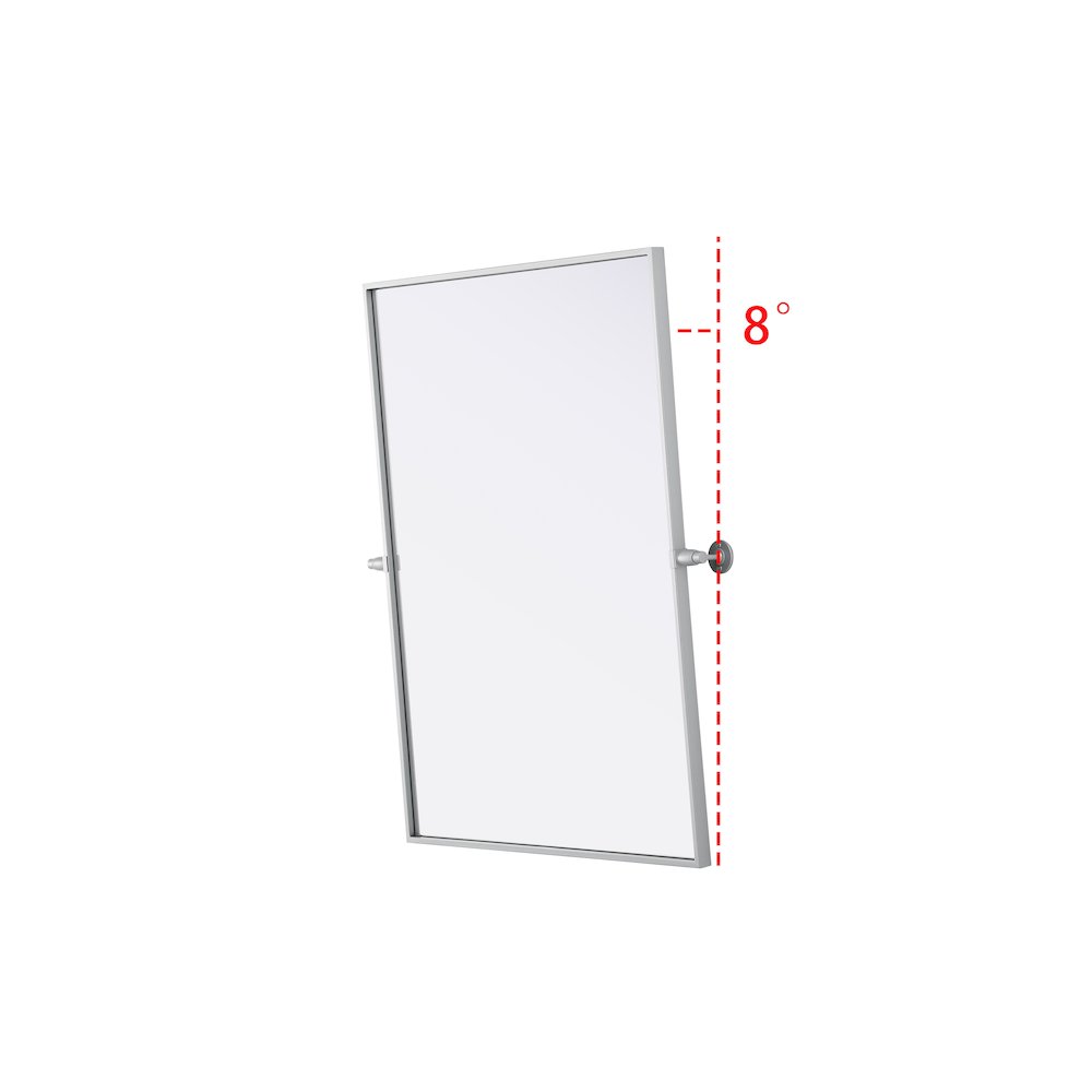 Amoura 27X36 Pivot Mirror In Silver. Picture 5
