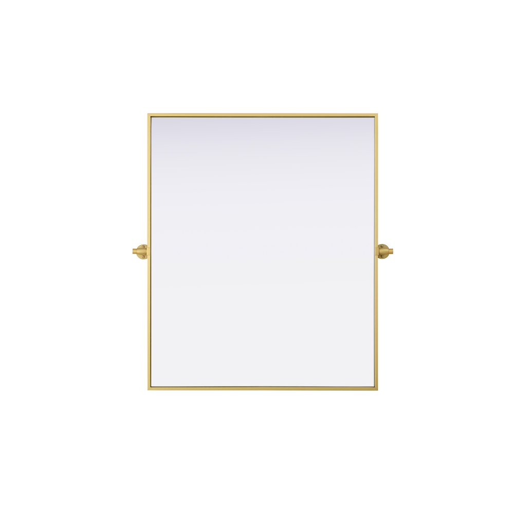 Amoura 30X36 Pivot Mirror In Brass. Picture 1