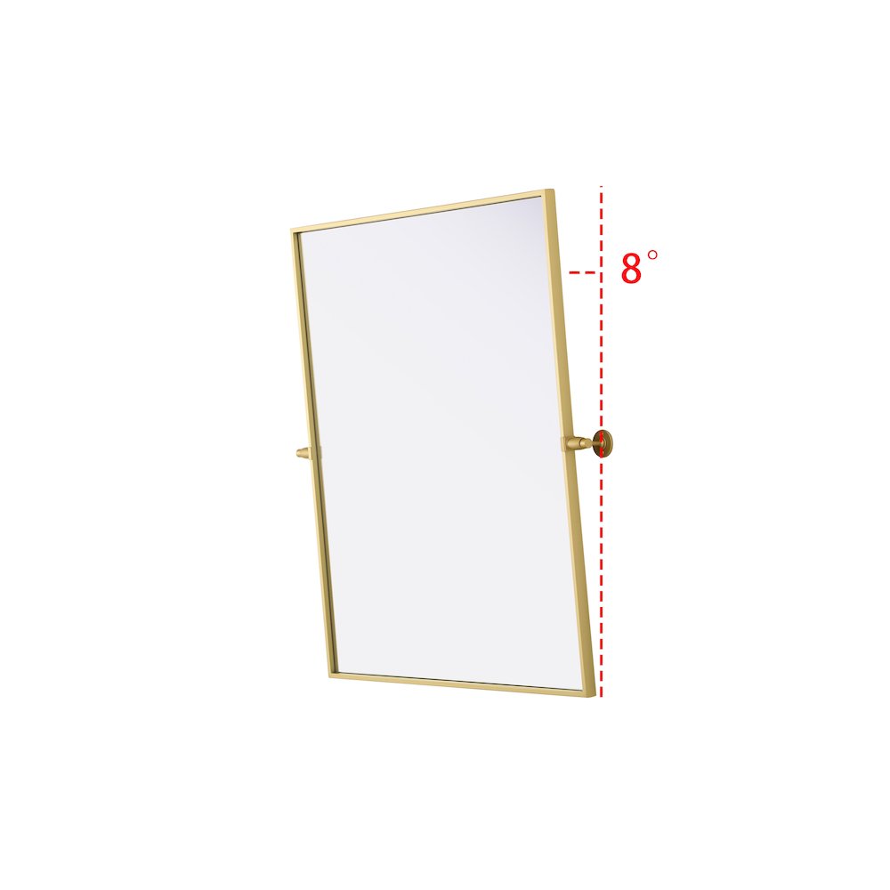 Amoura 30X36 Pivot Mirror In Brass. Picture 5