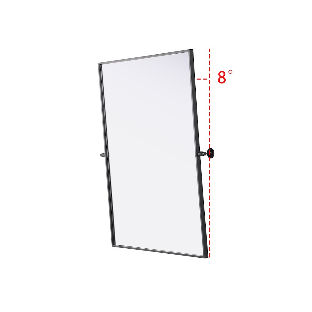 Amoura 40X30 Pivot Mirror In Black. Picture 5