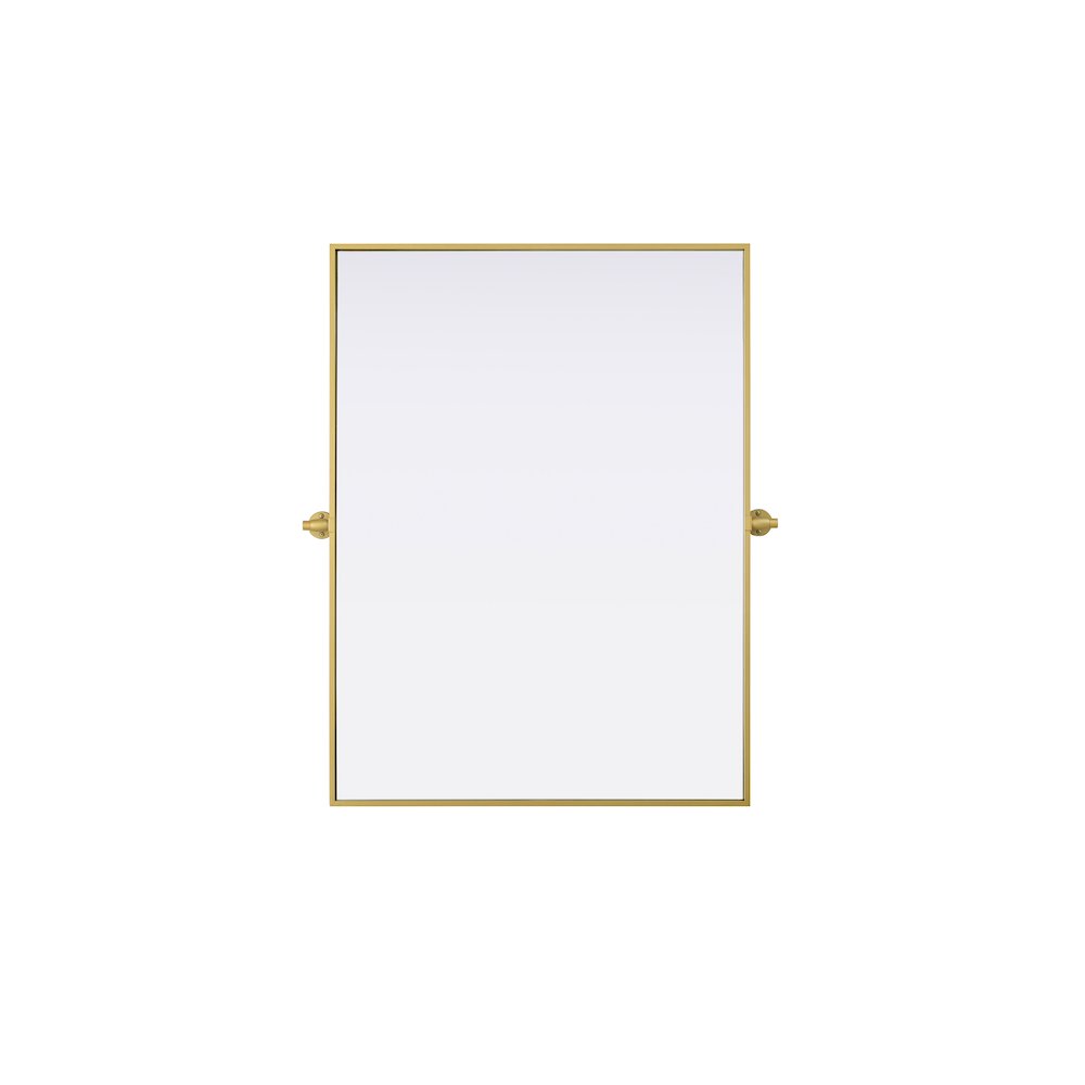 Amoura 40X30 Pivot Mirror In Brass. Picture 1