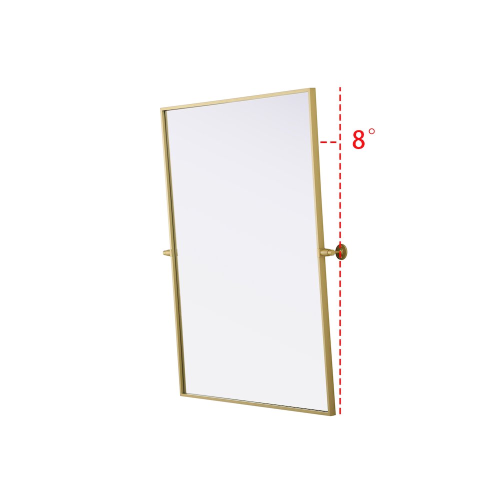 Amoura 40X30 Pivot Mirror In Brass. Picture 5