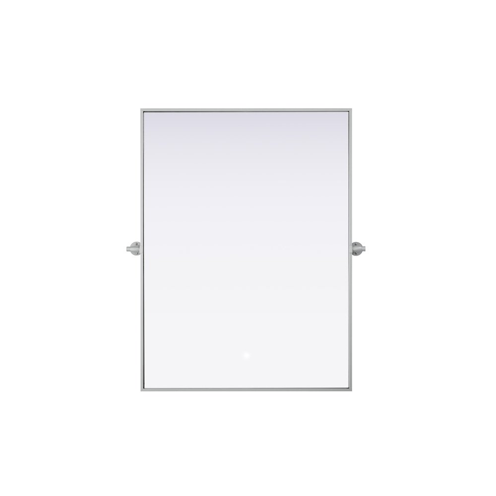 Amoura 40X30 Pivot Mirror In Silver. Picture 1