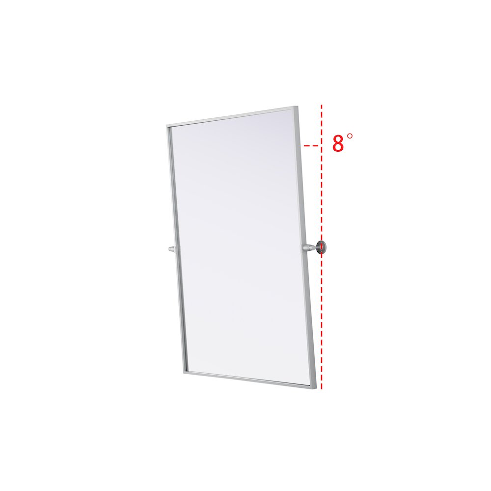 Amoura 40X30 Pivot Mirror In Silver. Picture 5