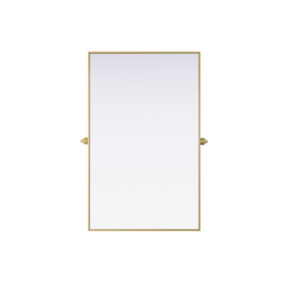Amoura 48X30 Pivot Mirror In Brass. Picture 1