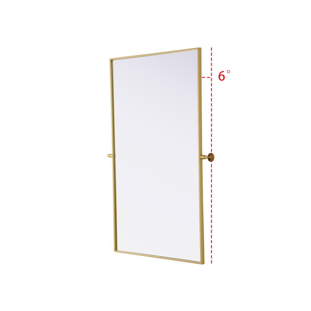 Amoura 48X30 Pivot Mirror In Brass. Picture 5