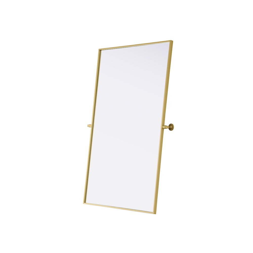 Amoura 48X30 Pivot Mirror In Brass. Picture 6