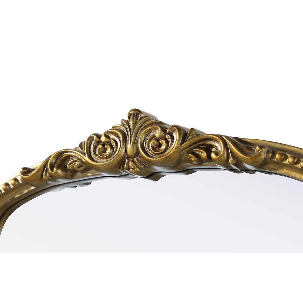 Naomi Vintage Resin Mirror 22x30 in Antique Brass. Picture 5