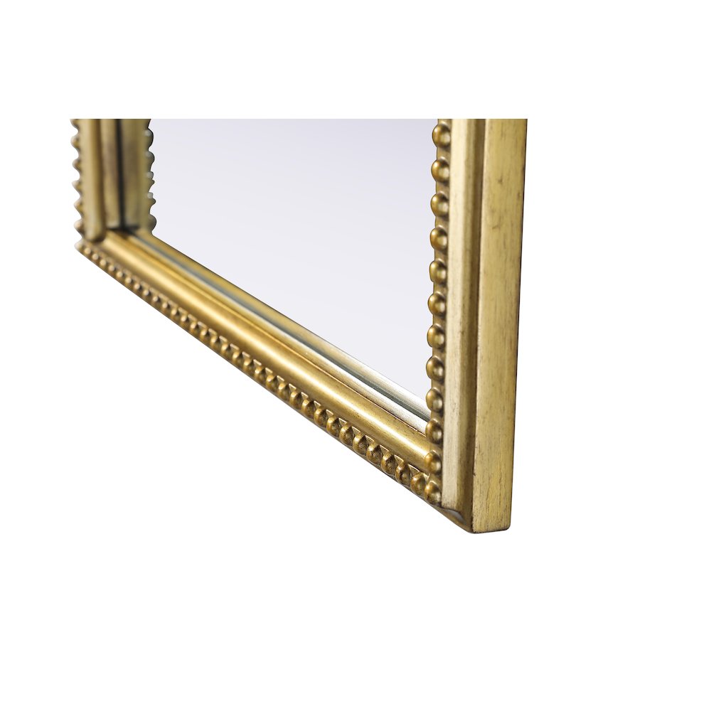 Naomi Vintage Resin Mirror 22x30 in Antique Brass. Picture 6
