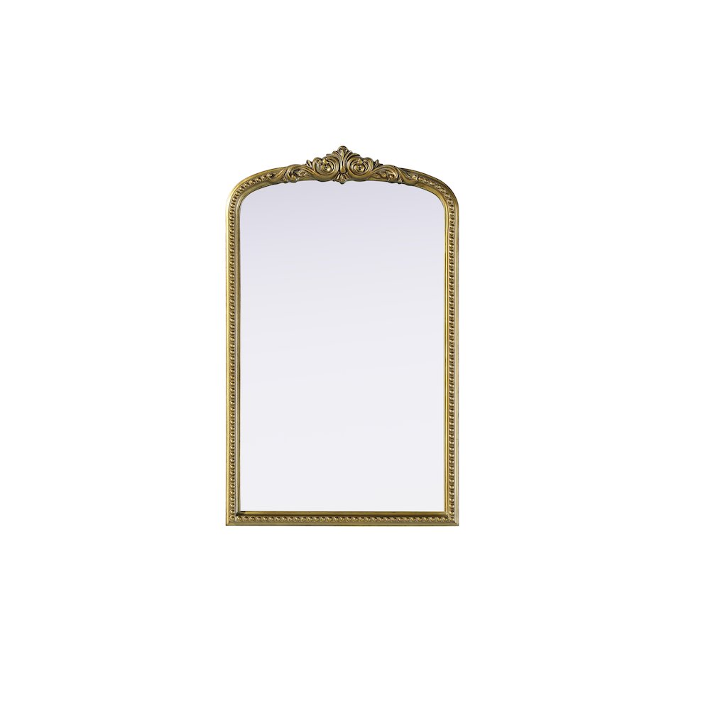 Naomi Vintage Resin Mirror 22x36 in Antique Brass. Picture 1