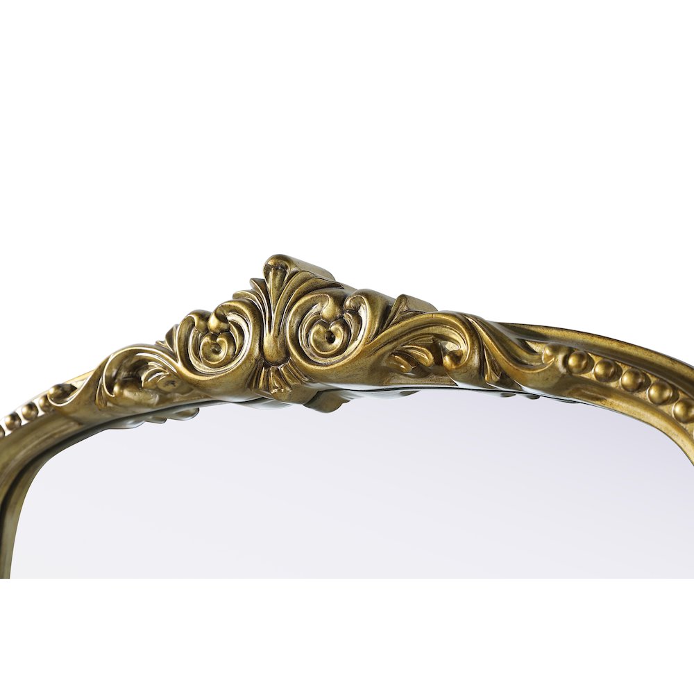 Naomi Vintage Resin Mirror 22x36 in Antique Brass. Picture 5