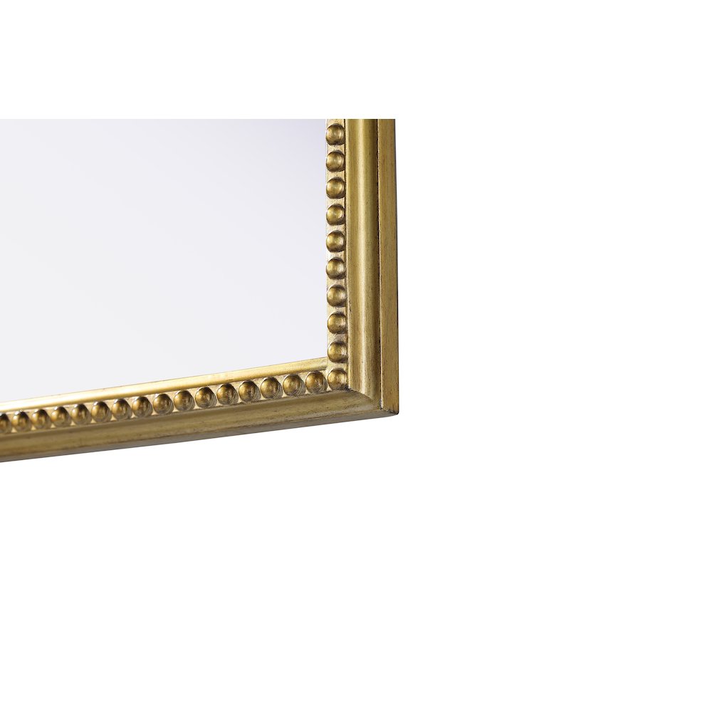 Naomi Vintage Resin Mirror 22x36 in Antique Brass. Picture 6