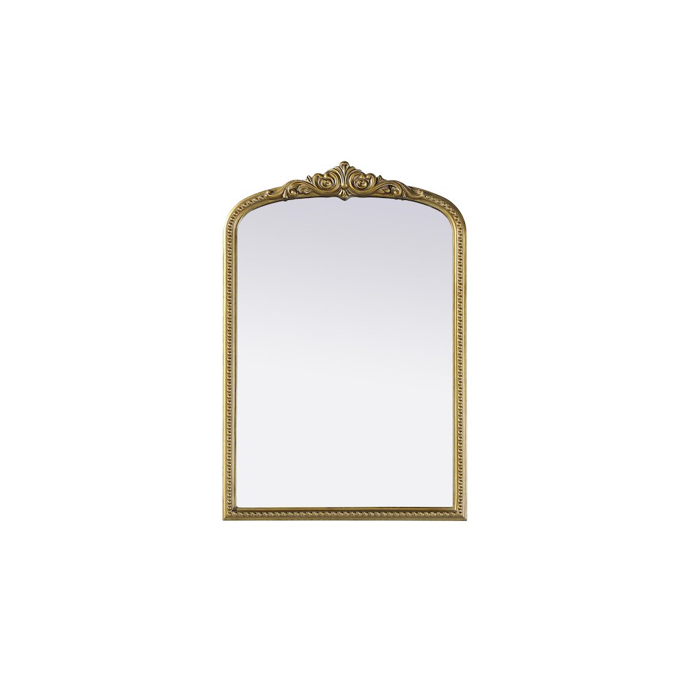 Naomi Vintage Resin Mirror 24x36 in Antique Brass. Picture 1