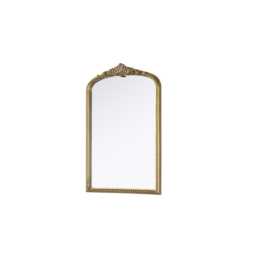Naomi Vintage Resin Mirror 24x36 in Antique Brass. Picture 4