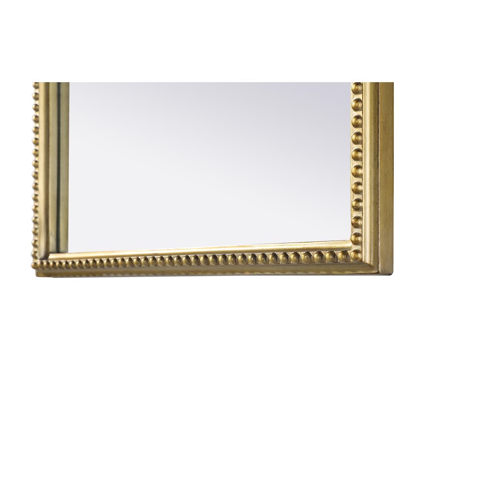 Naomi Vintage Resin Mirror 24x36 in Antique Brass. Picture 6