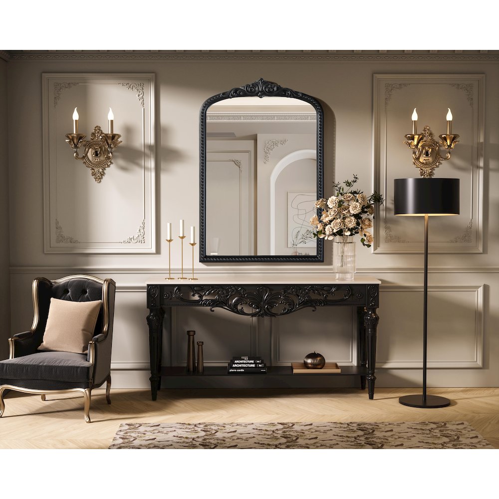 Naomi Vintage Resin Mirror 24x36 in Vintage Bronze. Picture 2