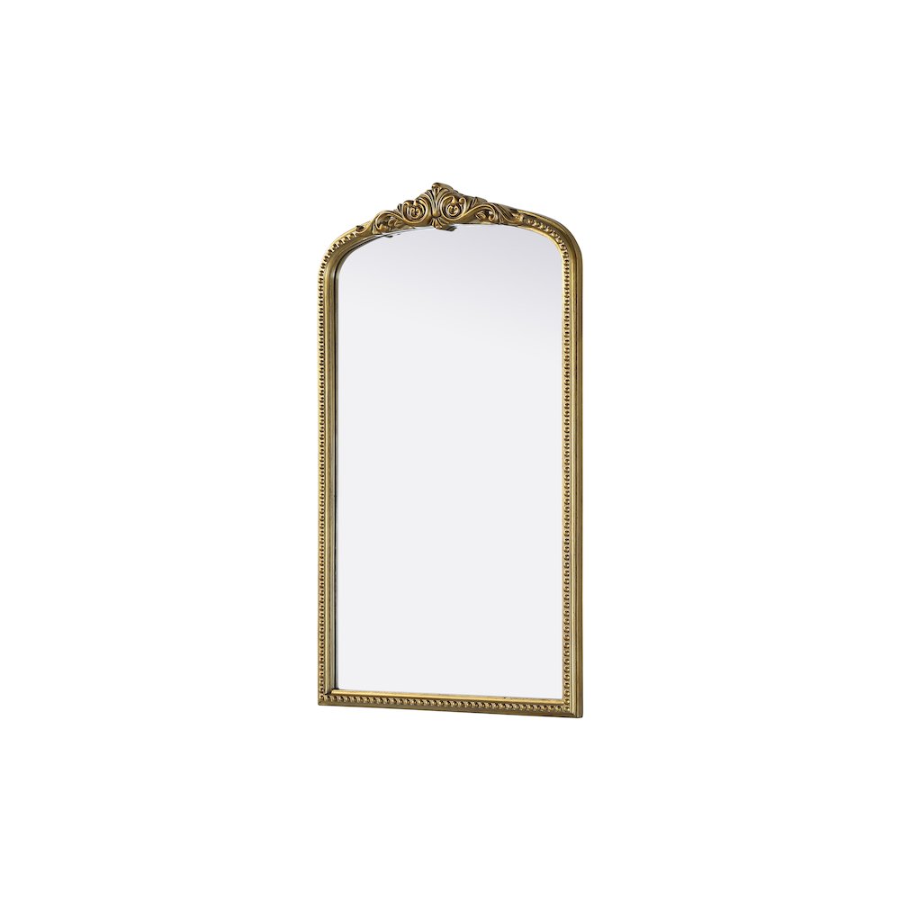 Naomi Vintage Resin Mirror 24x42 in Antique Brass. Picture 4