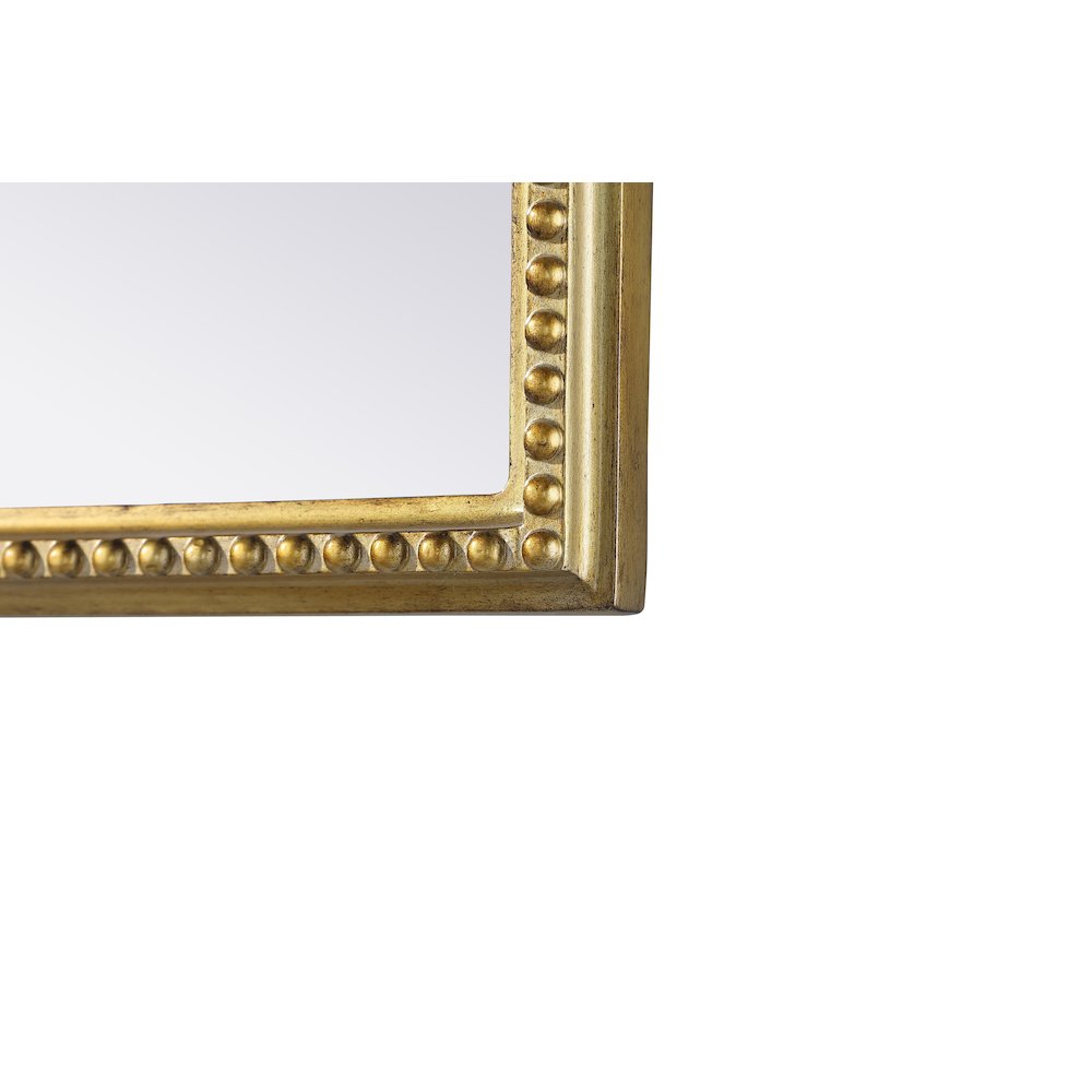 Naomi Vintage Resin Mirror 24x42 in Antique Brass. Picture 6