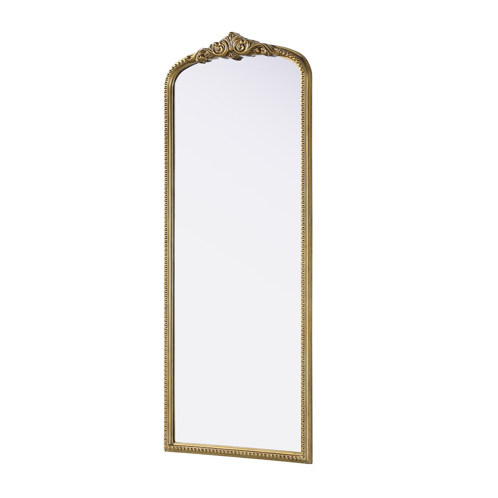 Naomi Vintage Resin Mirror 24x60 in Antique Brass. Picture 4