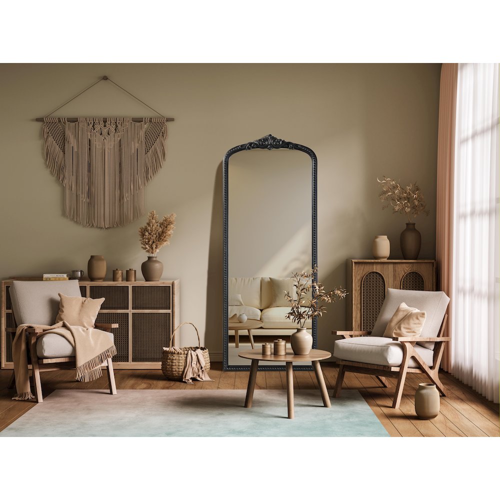 Naomi Vintage Resin Mirror 24x60 in Vintage Bronze. Picture 2