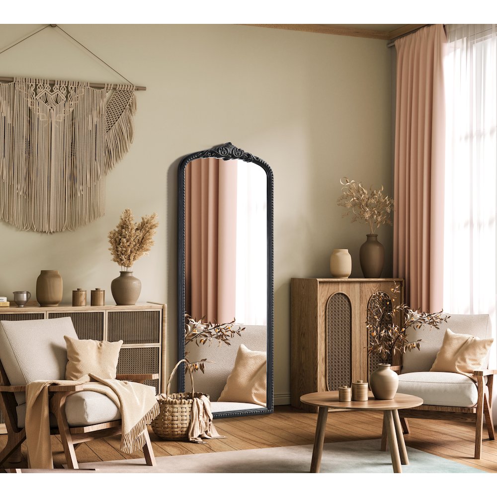 Naomi Vintage Resin Mirror 24x60 in Vintage Bronze. Picture 3