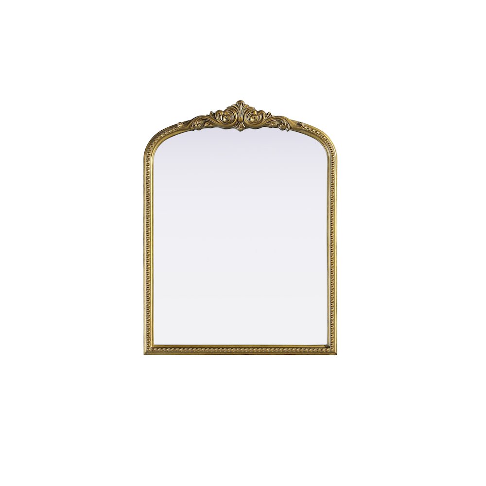 Naomi Vintage Resin Mirror 27x36 in Antique Brass. Picture 1