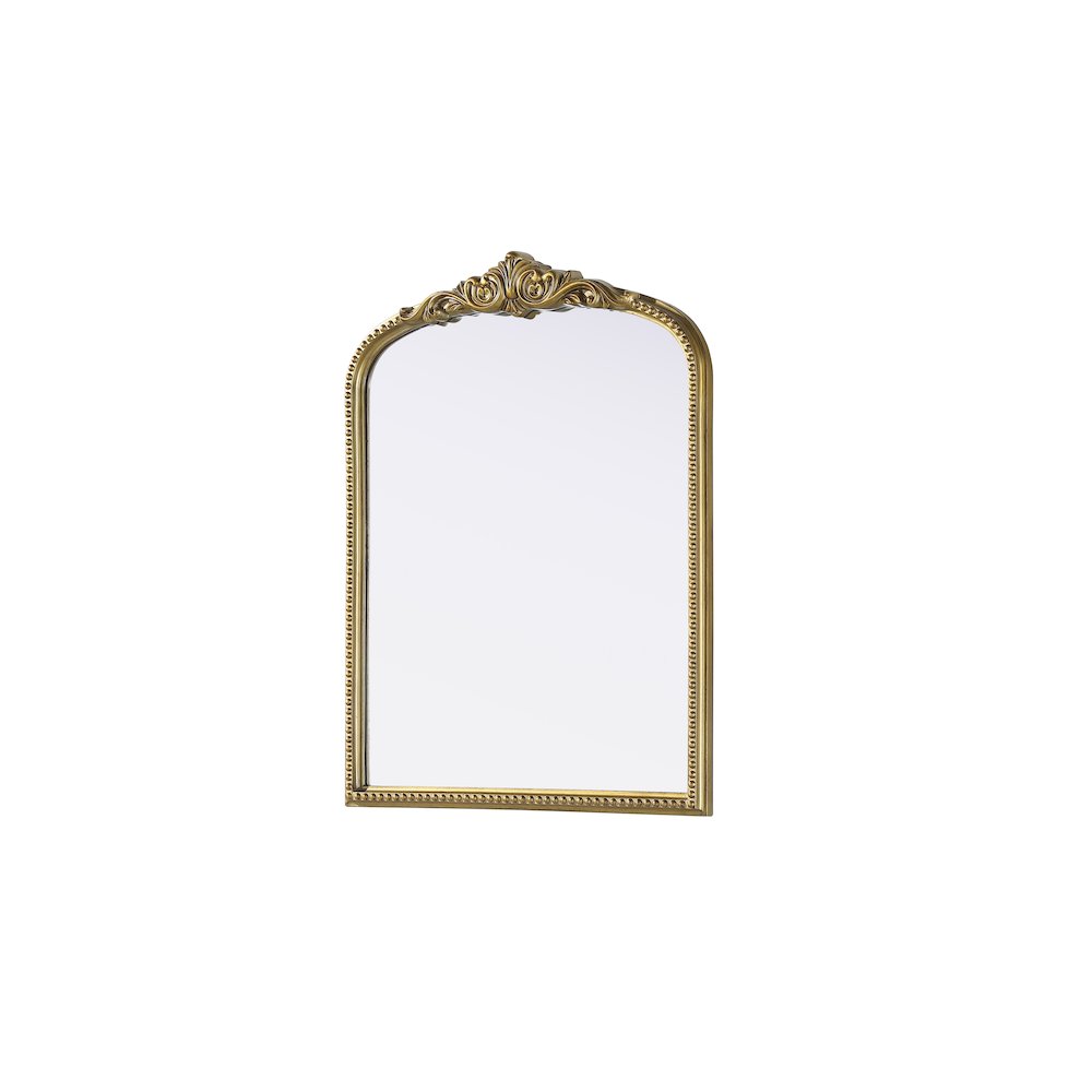 Naomi Vintage Resin Mirror 27x36 in Antique Brass. Picture 4