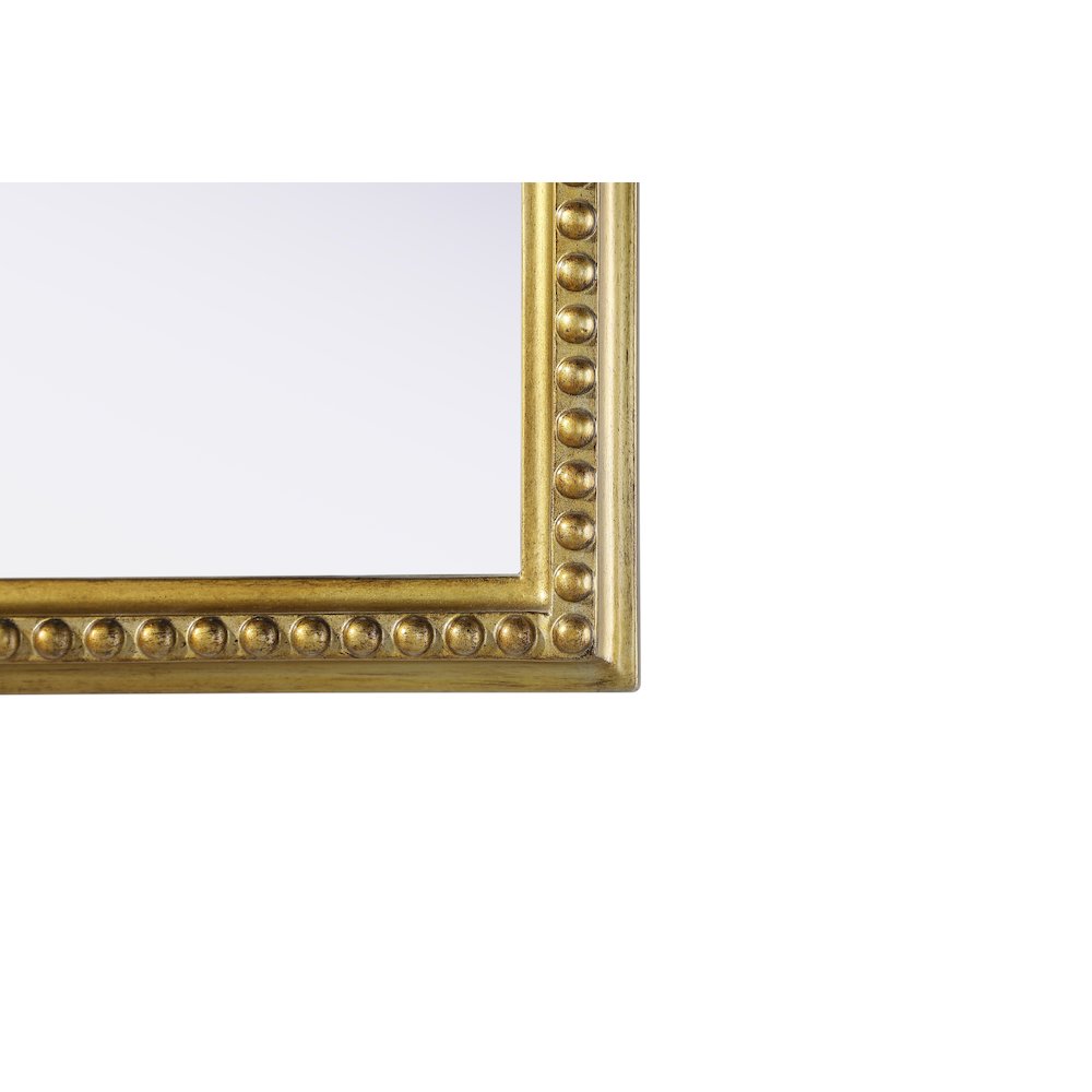 Naomi Vintage Resin Mirror 27x36 in Antique Brass. Picture 5