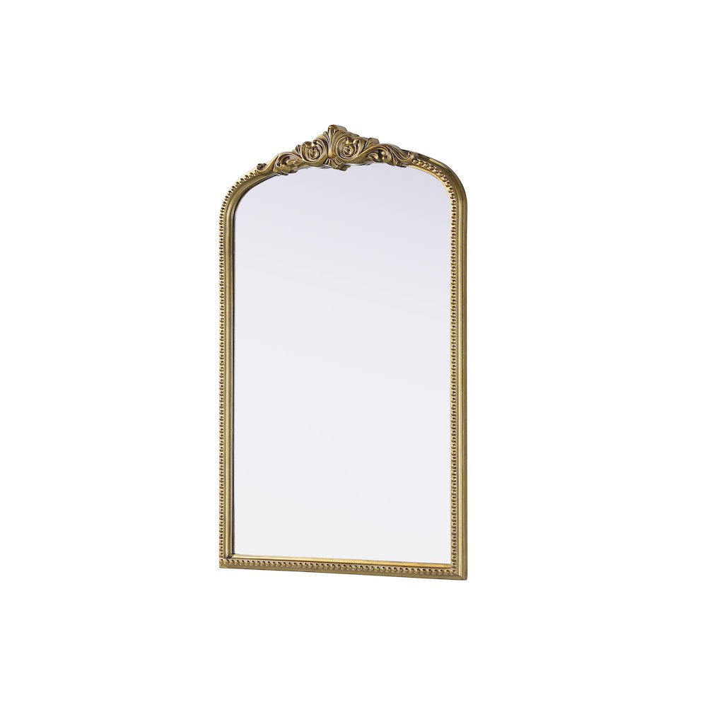 Naomi Vintage Resin Mirror 27x42 in Antique Brass. Picture 4