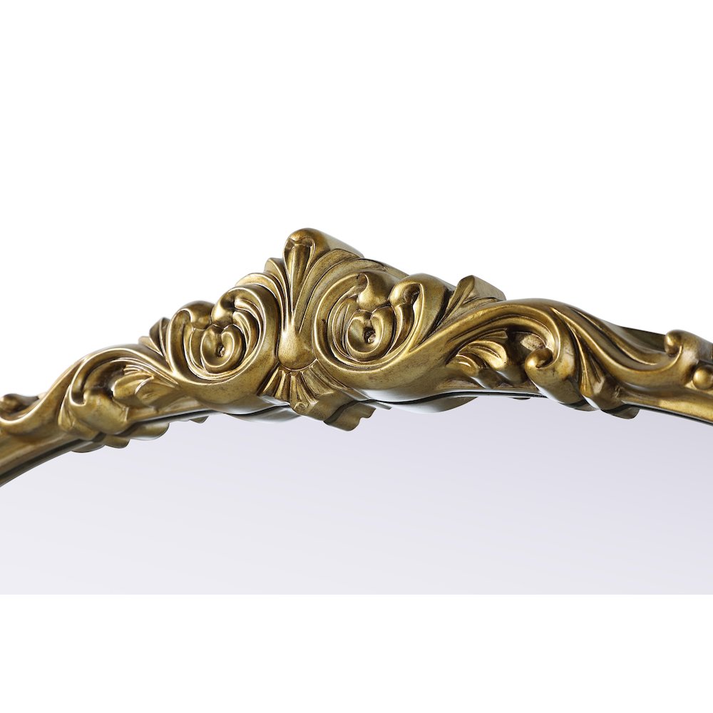 Naomi Vintage Resin Mirror 27x42 in Antique Brass. Picture 5