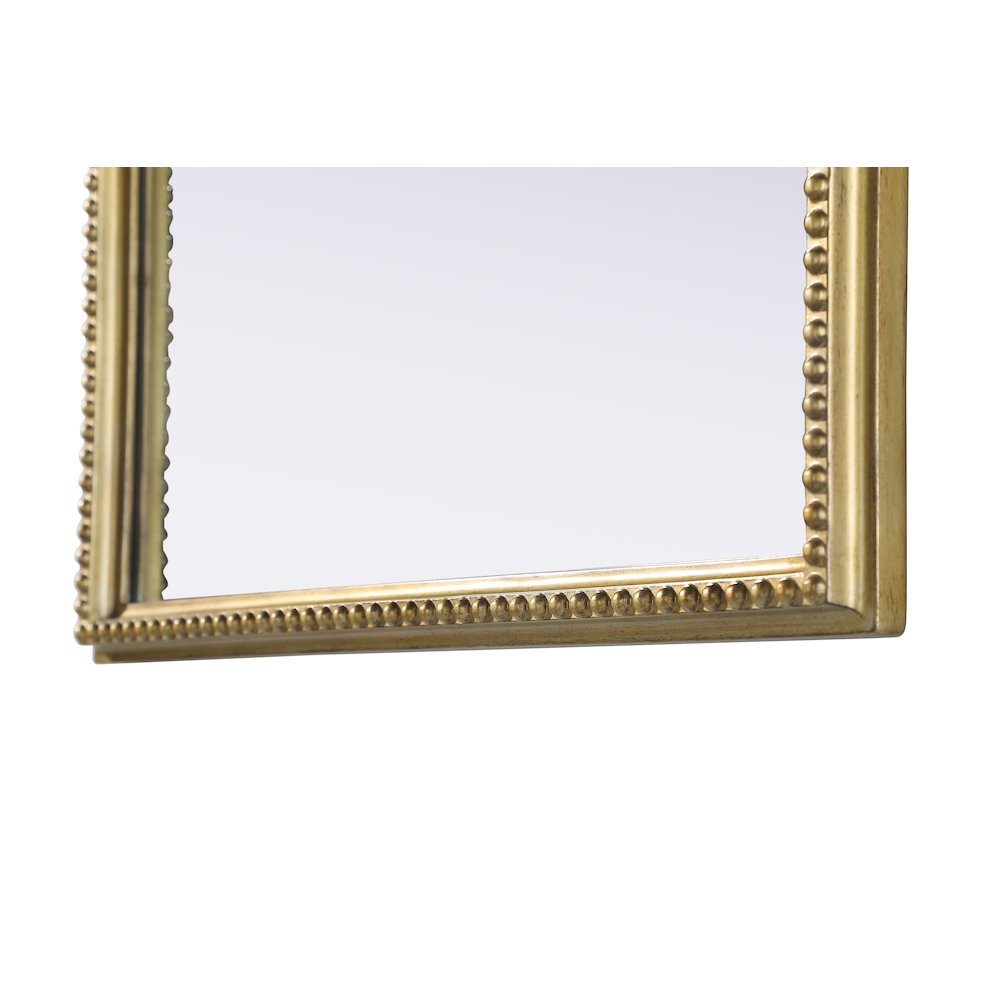 Naomi Vintage Resin Mirror 27x42 in Antique Brass. Picture 6