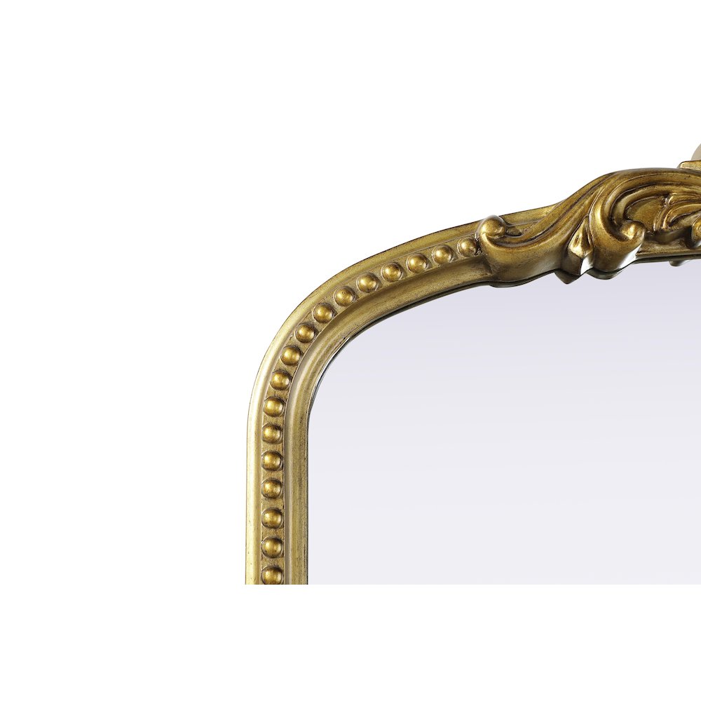 Naomi Vintage Resin Mirror 30x36 in Antique Brass. Picture 6