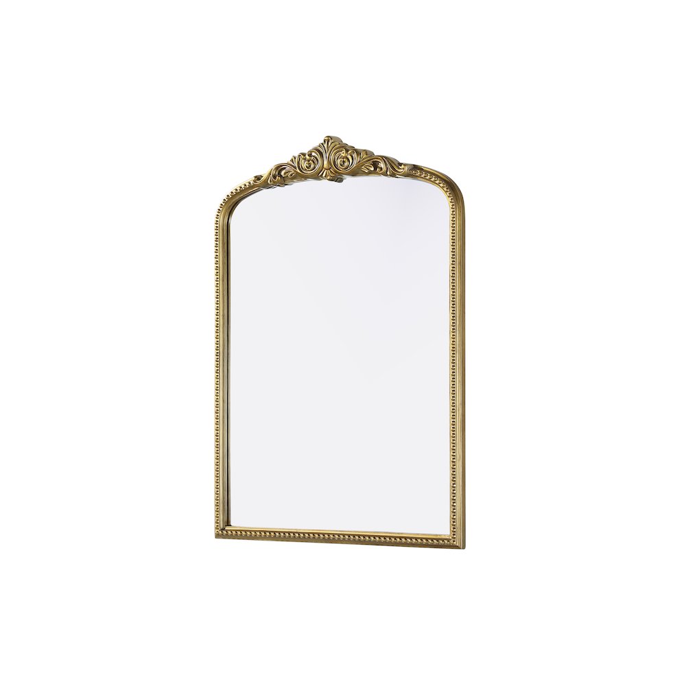 Naomi Vintage Resin Mirror 30x42 in Antique Brass. Picture 4