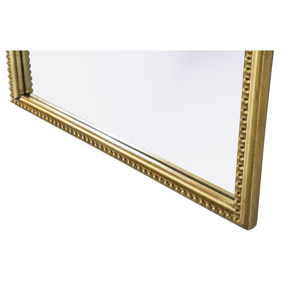 Naomi Vintage Resin Mirror 30x42 in Antique Brass. Picture 6