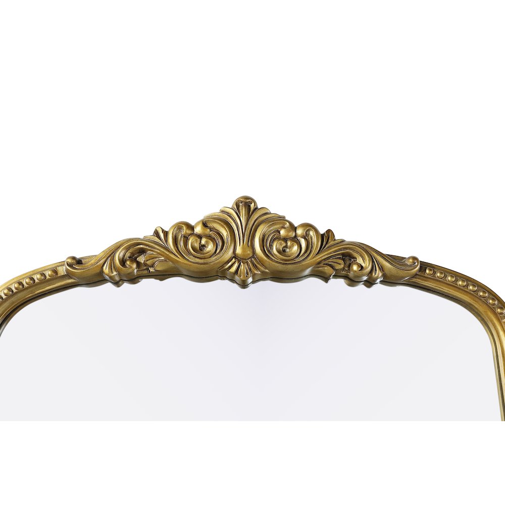 Naomi Vintage Resin Mirror 30x72 in Antique Brass. Picture 5
