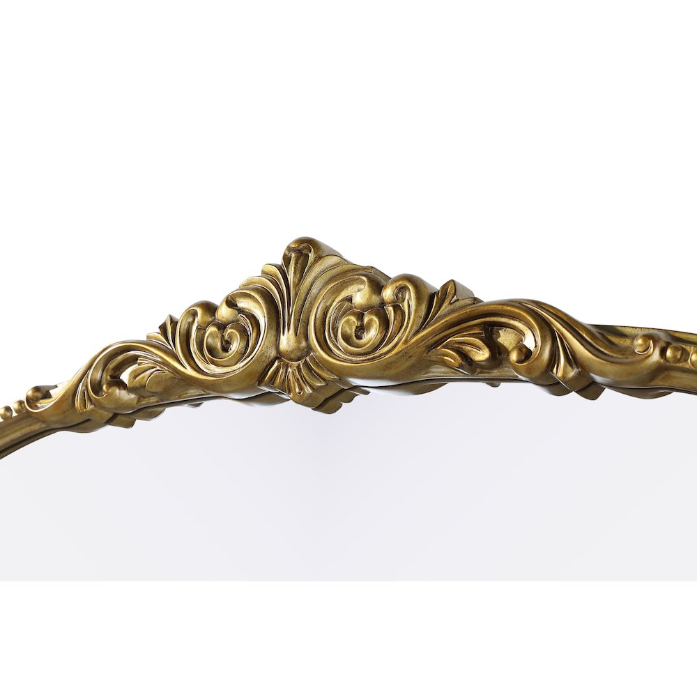 Naomi Vintage Resin Mirror 33x30 in Antique Brass. Picture 5