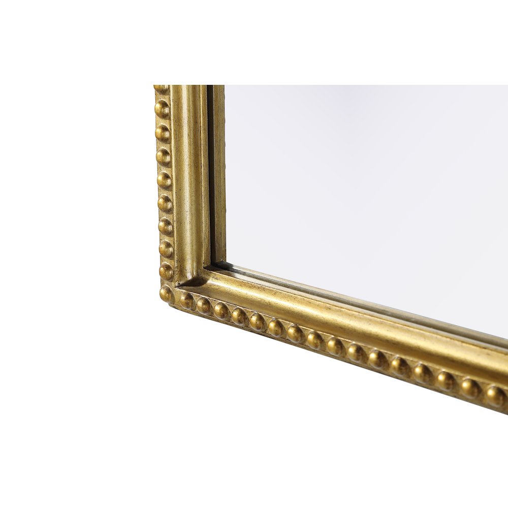 Naomi Vintage Resin Mirror 33x30 in Antique Brass. Picture 6