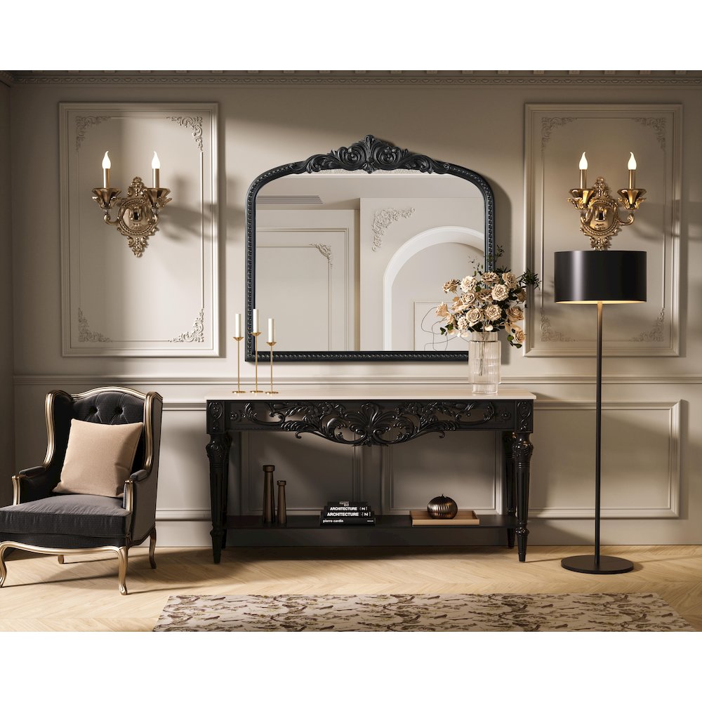 Naomi Vintage Resin Mirror 33x30 in Vintage Bronze. Picture 2