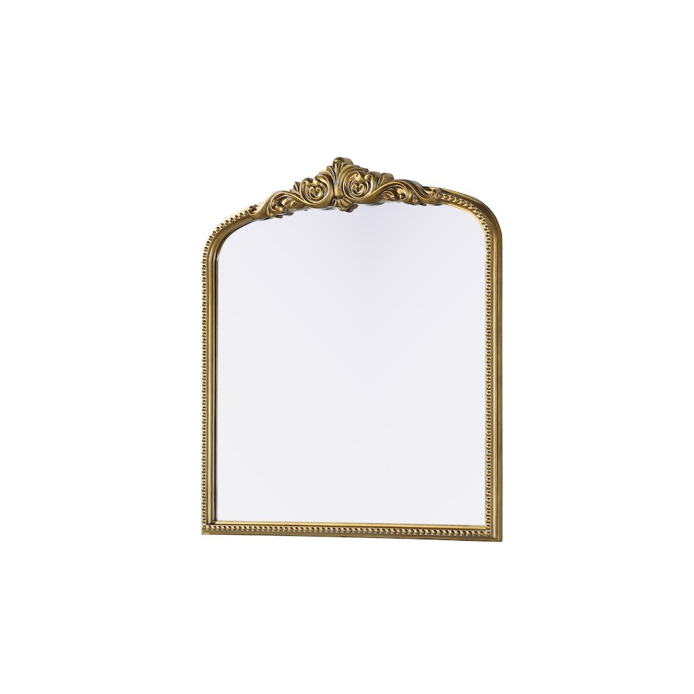 Naomi Vintage Resin Mirror 33x36 in Antique Brass. Picture 4