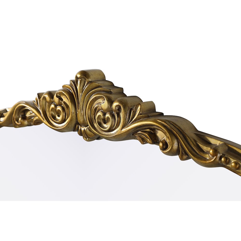 Naomi Vintage Resin Mirror 33x36 in Antique Brass. Picture 5