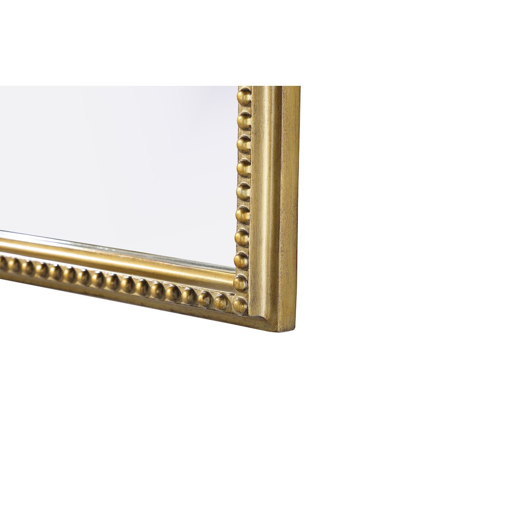 Naomi Vintage Resin Mirror 33x36 in Antique Brass. Picture 6