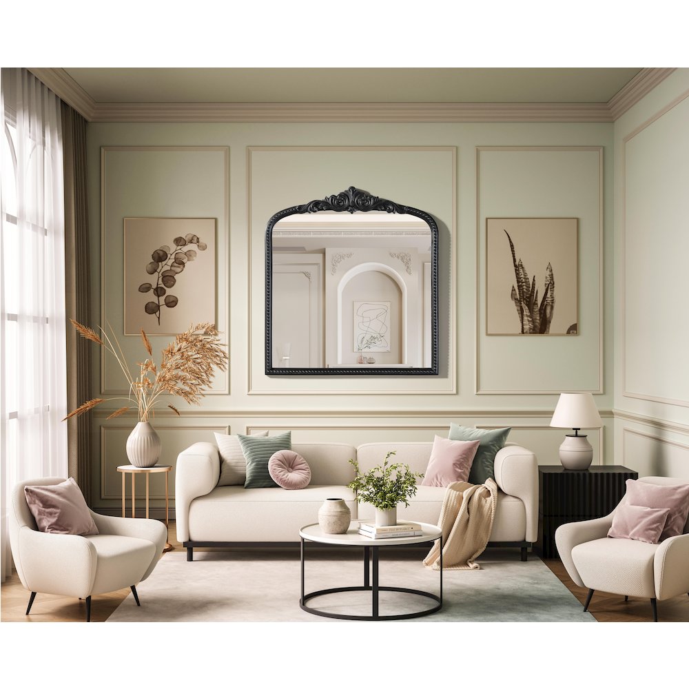 Naomi Vintage Resin Mirror 33x36 in Vintage Bronze. Picture 2