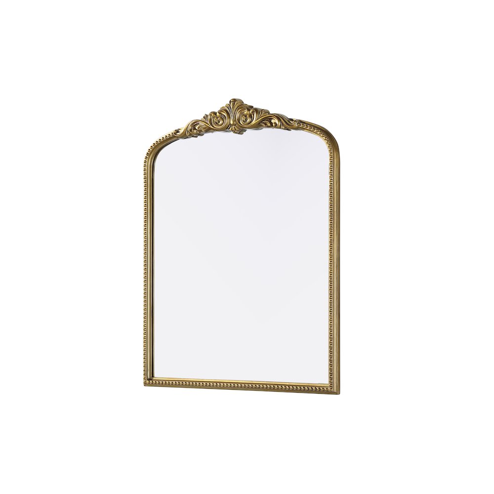Naomi Vintage Resin Mirror 33x42 in Antique Brass. Picture 4