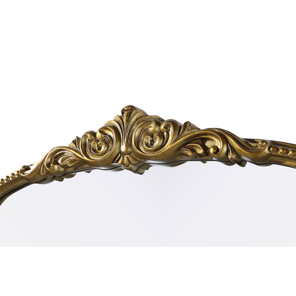 Naomi Vintage Resin Mirror 33x42 in Antique Brass. Picture 5