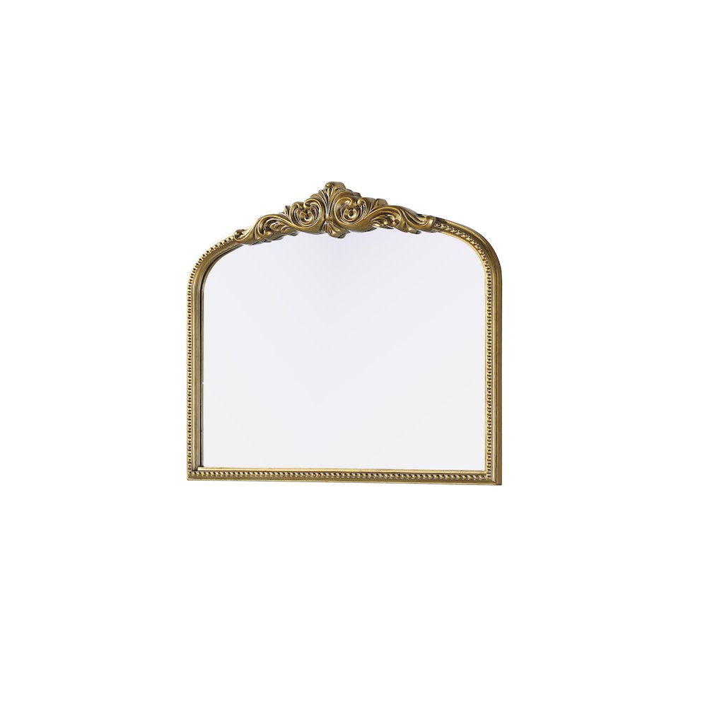 Naomi Vintage Resin Mirror 36x30 in Antique Brass. Picture 4