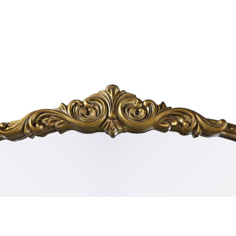 Naomi Vintage Resin Mirror 36x30 in Antique Brass. Picture 5