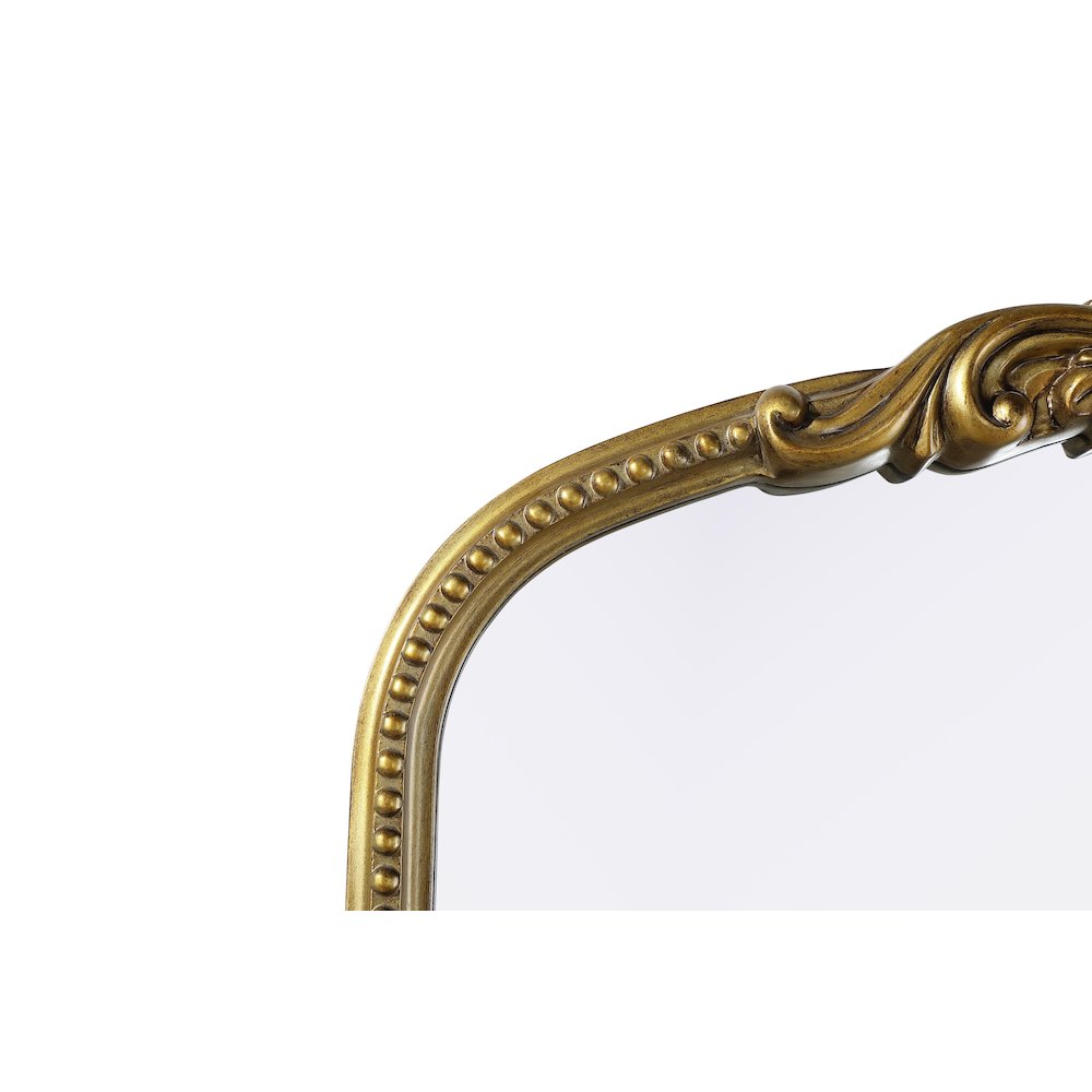 Naomi Vintage Resin Mirror 36x30 in Antique Brass. Picture 6