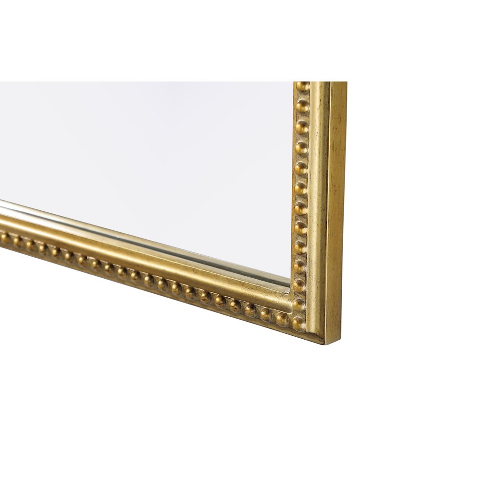 Naomi Vintage Resin Mirror 36x36 in Antique Brass. Picture 6