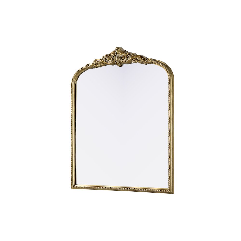 Naomi Vintage Resin Mirror 36x42 in Antique Brass. Picture 4